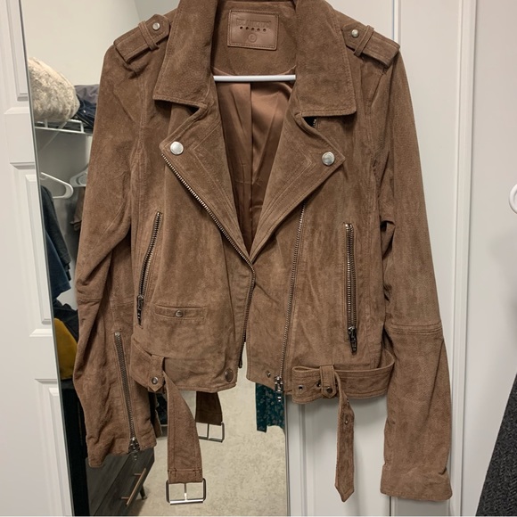 BLANK NYC Suede Moto Jacket - size L (runs small!) - Picture 4 of 9